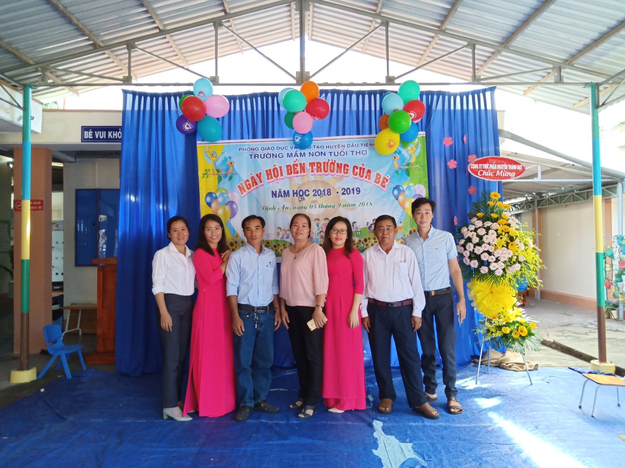 Trường mầm non Tuổi Thơ tổ chức lễ khai giảng năm học 2018-2019 cho các bé.